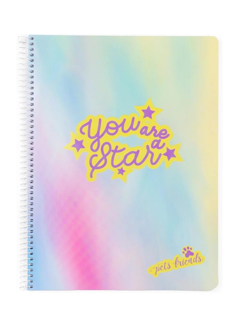 Ambar 1-Piece A4 Size Spiral Notebook Magical World Design Assorted Colours - Image 4