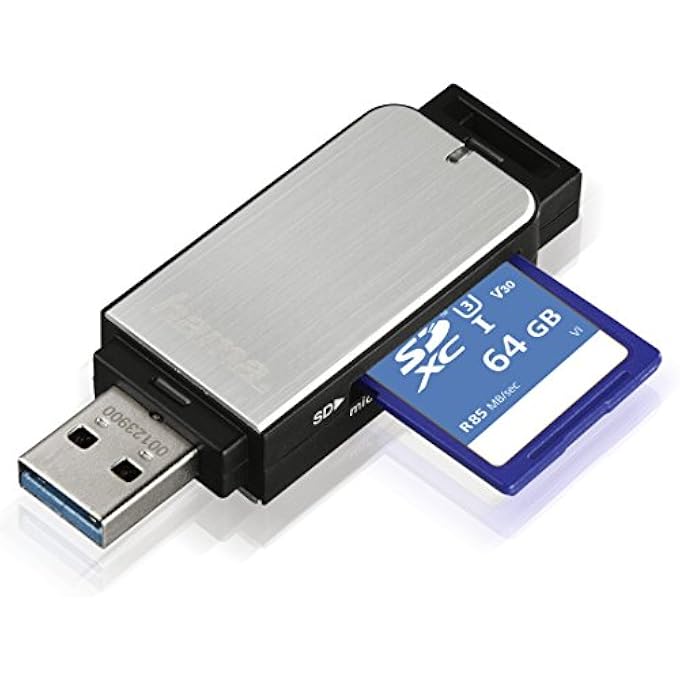 Hama | USB 3.0 SD/MICROSD CARD READER | ALUMINIUM/SILVER - Image 3