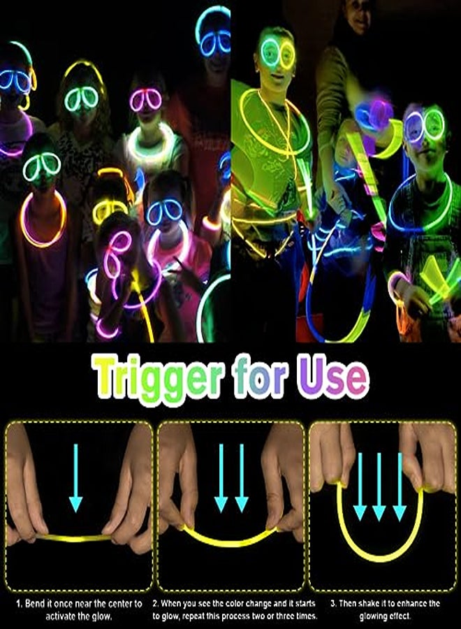 Carehabi Set of 50 Glow Sticks for Parties - Neon Light Sticks for Parties - Glow Sticks for Weddings - Luminous Toys for Party Decoration and Festival Black Light Decoration - Image 1