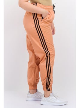 Adidas Women Sportswear Fit Running Track Pants, Orange/Black  - Image 2