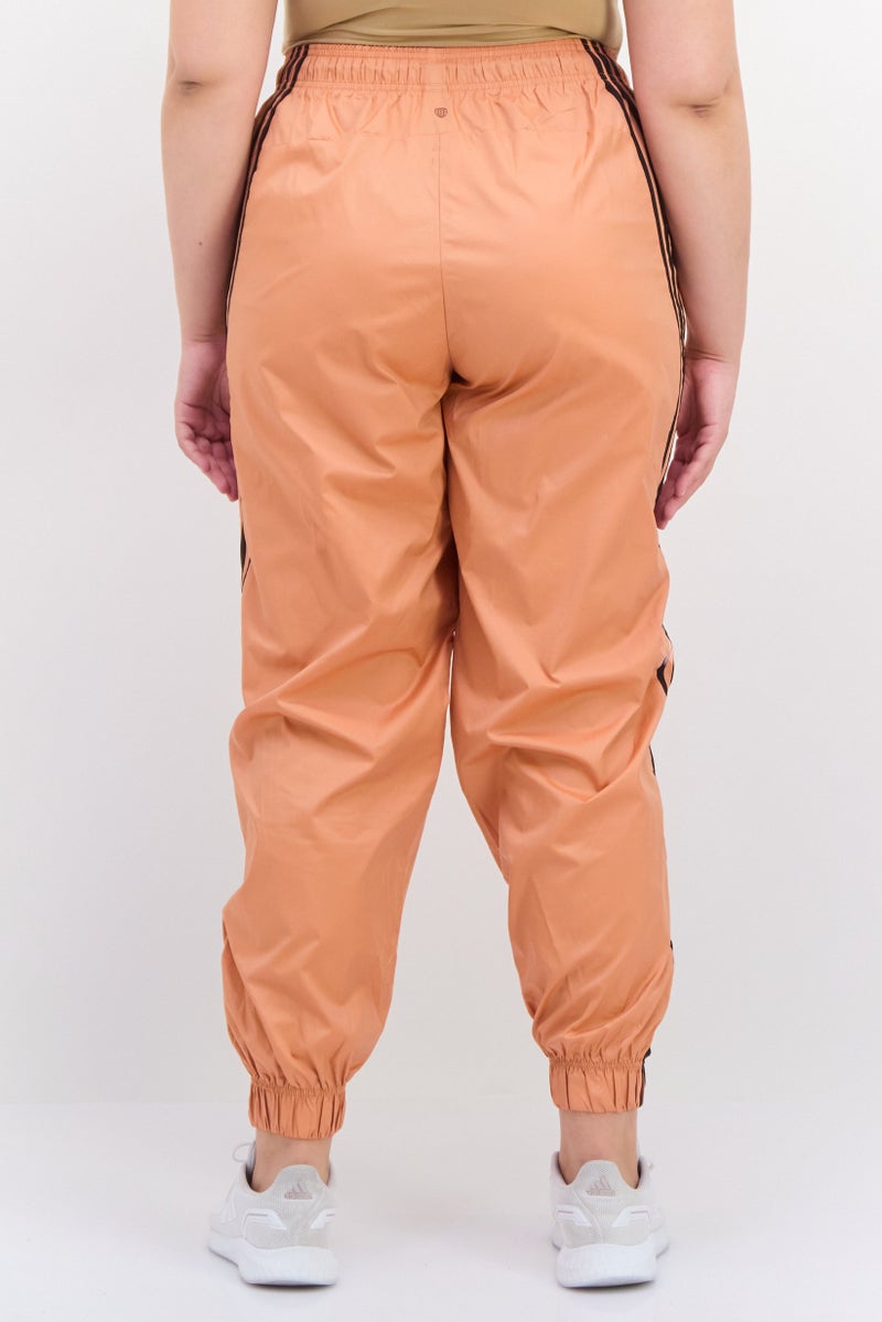 Adidas Women Sportswear Fit Running Track Pants, Orange/Black  - Image 3