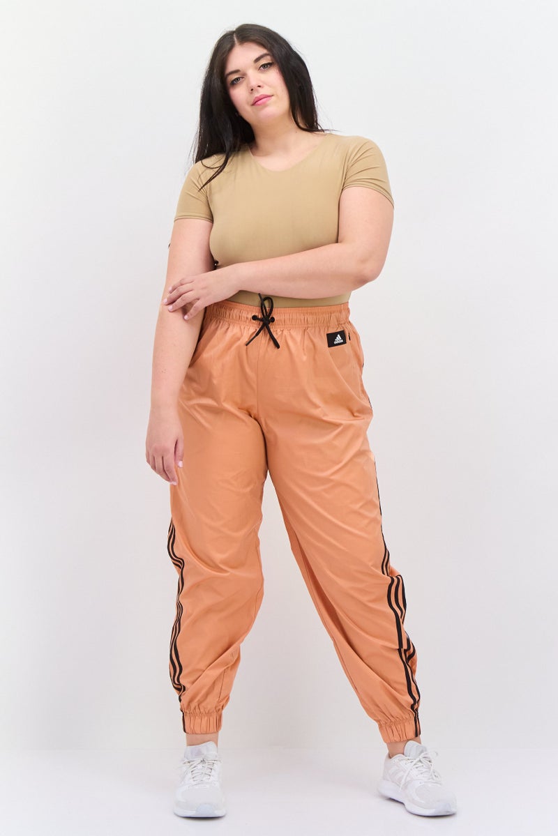 Adidas Women Sportswear Fit Running Track Pants, Orange/Black  - Image 4
