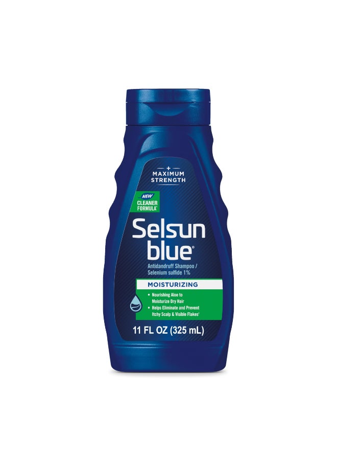 Selsun blue شامبو سيلسون بلو المرطب المضاد للقشرة بقوة قصوى لعلاج فروة الرأس مع سيلينيوم سلفيد 11 أونصة سائلة - Image 3