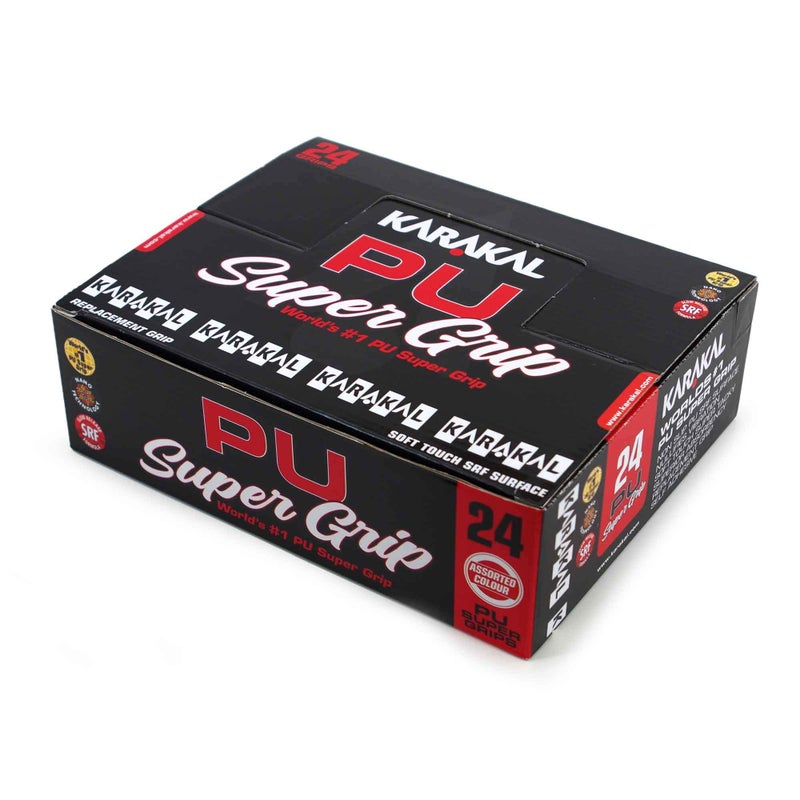 كاراكال Karakal - Pu Super Grip - شريط لاصق ذاتي اللصق لعصي الريشة والاسكواش والتنس والهوكي أو الشباك - 24 قطعة - ألوان متنوعة Grksp - Image 2