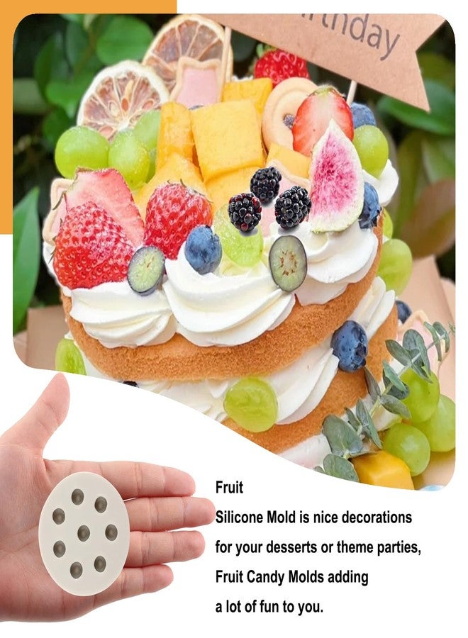 Sijiangmold Blueberry Raspberry Strawberry Fondant Molds Nuts Berries Silicone Mold Spices Star Anise Cinnamon Lemon Mold For Cake Decorating Cupcake Topper Candy Chocolate Gum Paste Set Of 5 - Image 3