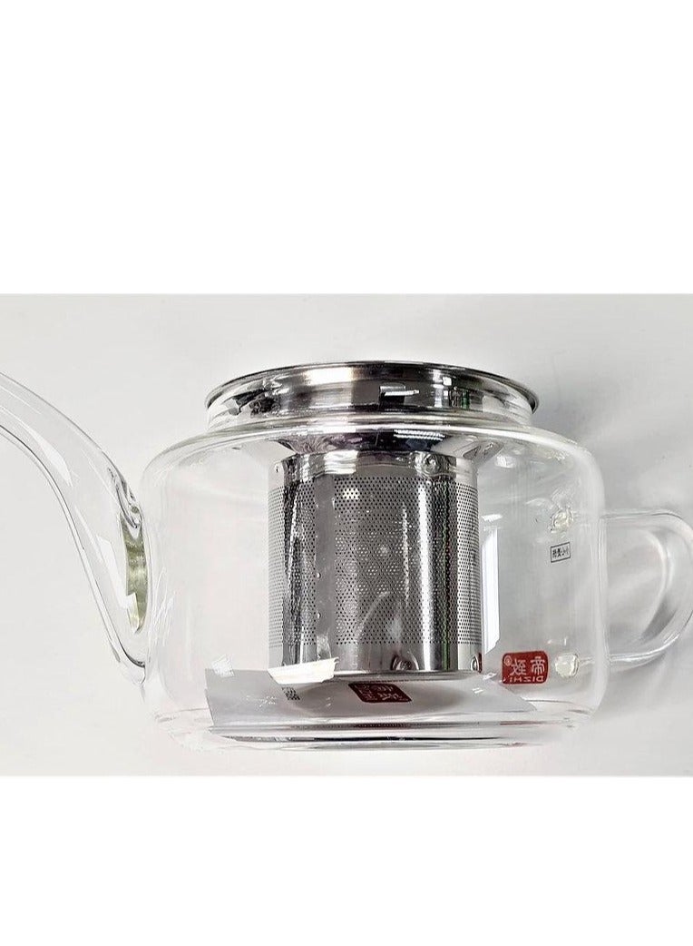 SUNRISE High quality Transparent Glass Tea Kettle pot with Strainer 550ml - Image 2