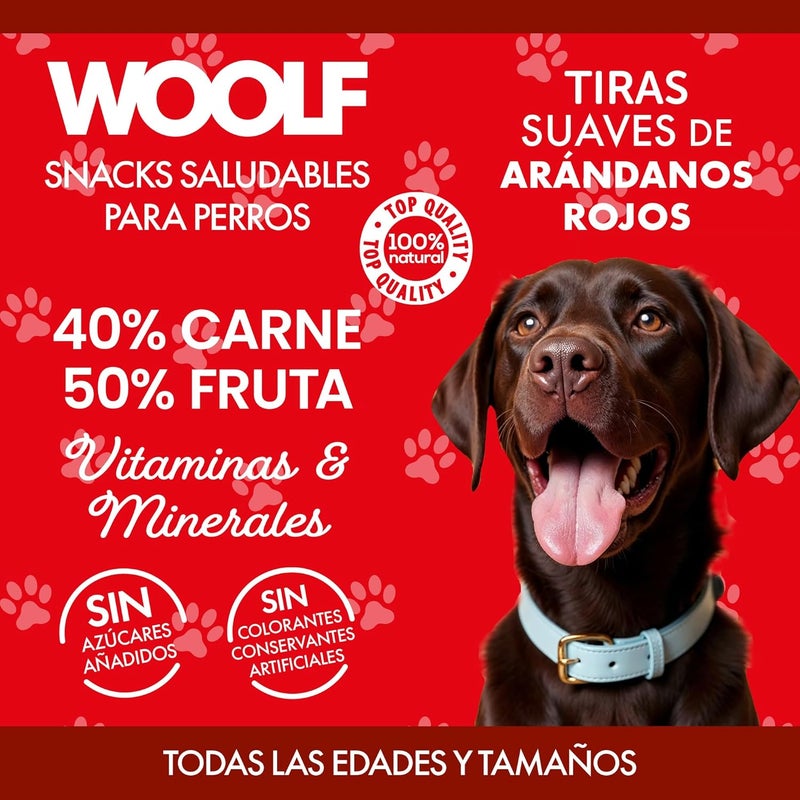 Woolf Soft Cranberry Strips for Dog and Cat 100 g - Image 3