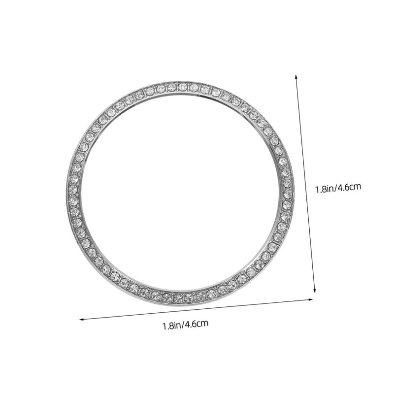 Diamond Mounted Bezel Ring Loop Cover For Watch Scratch Protector Silver Stylish Protect Your Smartwatch - Image 3