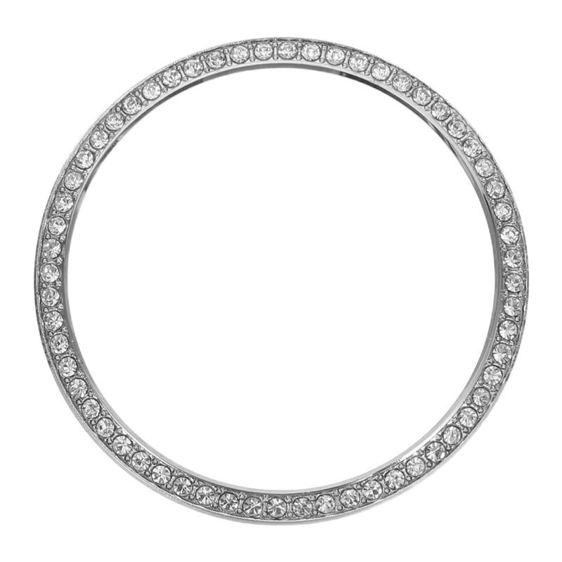 Diamond Mounted Bezel Ring Loop Cover For Watch Scratch Protector Silver Stylish Protect Your Smartwatch - Image 2