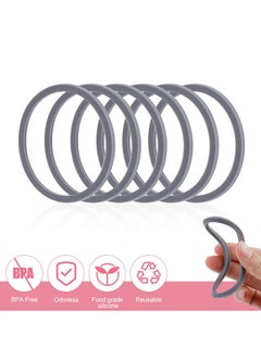 KASTWAVE 6 Pack Water Bottle Gasket Replacement for Owala FreeSip, Silicone Lid Seal O Ring Sealing Gaskets Replacement Parts Accessories Compatible with Owala Stainless Steel Cup (Grey)  - Image 5