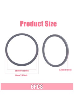 KASTWAVE 6 Pack Water Bottle Gasket Replacement for Owala FreeSip, Silicone Lid Seal O Ring Sealing Gaskets Replacement Parts Accessories Compatible with Owala Stainless Steel Cup (Grey)  - Image 2
