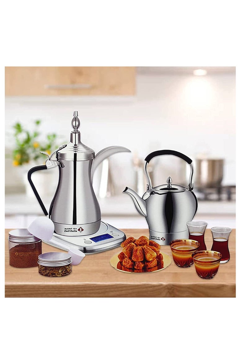 Gulf Dalla Gulf Dalla Electric Arabic Coffee & Tea Maker Machine with Glass  - Image 1