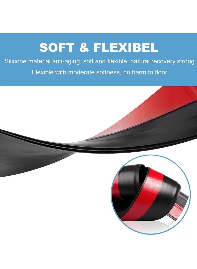 Arabest سدادة باب، ختم تحت الباب، فرشاة باب للأبواب الخارجية والداخلية، مانع تسرب الغبار والضوضاء وعزل الطقس، أسود - Image 3