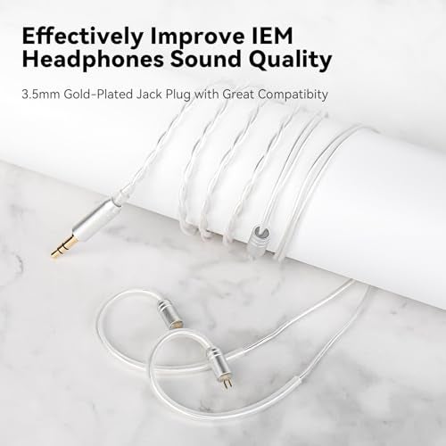 Kinboofi STA-K In Ear Monitor, EarAcoustic Audio HiFi Stereo Wired Earbuds, Hybrid Dual Drivers IEM Headphones, Crystal Clear Sound IEM Earphones with 2 Pin Cable for Musicians (With Microphone Usb, Silver) - Image 2