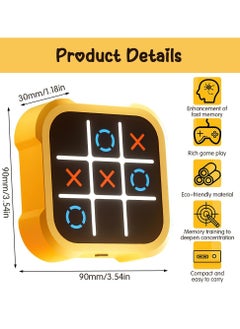 MOCOM Tic Tac Toe 3-in-1 Portable Electronic Tic Tac Toe Game Console - Classic Tic Tac Toe, Memory Flash & Whack-a-Mole Modes | Travel-Friendly Puzzle Game for Kids & Adults | Fun Board Game with Adaptive AI & Brain-Boosting Gameplay  - Image 4