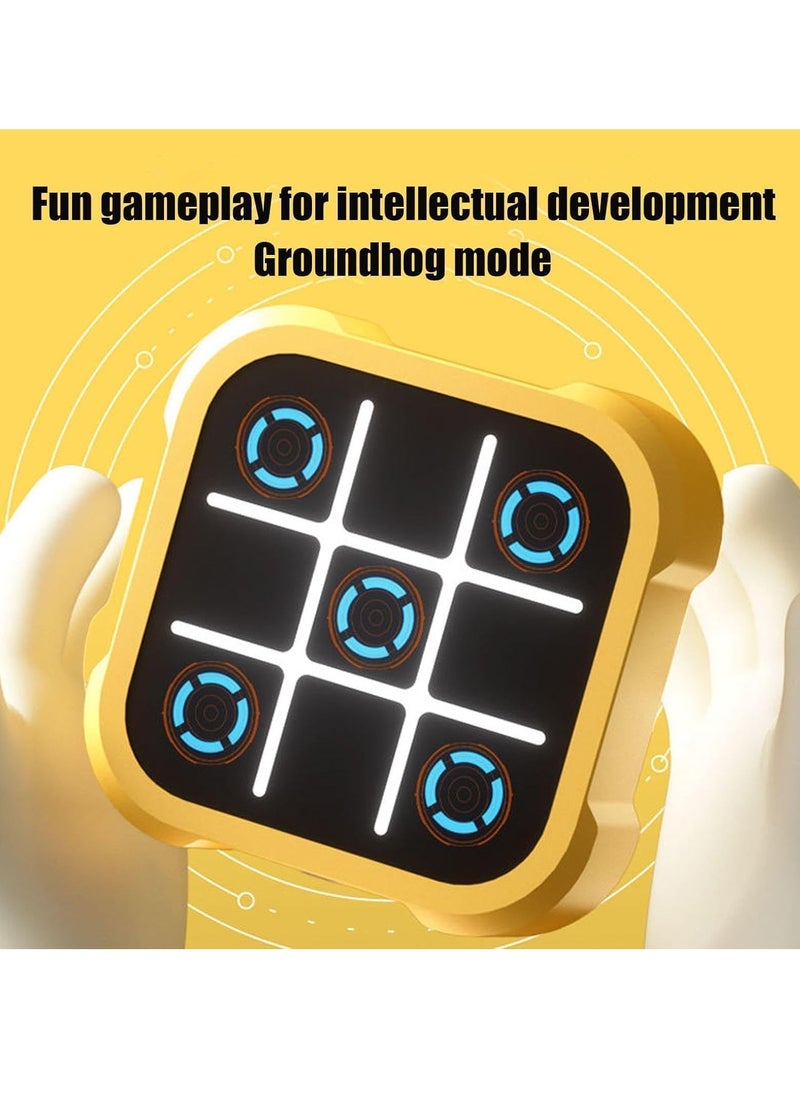 MOCOM - Tic Tac Toe 3-in-1 Portable Electronic Tic Tac Toe Game Console - Classic Tic Tac Toe, Memory Flash & Whack-a-Mole Modes | Travel-Friendly Puzzle Game for Kids & Adults | Fun Board Game with Adaptive AI & Brain-Boosting Gameplay - Image 1