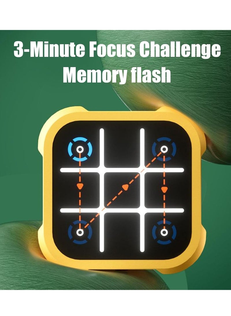 MOCOM - Tic Tac Toe 3-in-1 Portable Electronic Tic Tac Toe Game Console - Classic Tic Tac Toe, Memory Flash & Whack-a-Mole Modes | Travel-Friendly Puzzle Game for Kids & Adults | Fun Board Game with Adaptive AI & Brain-Boosting Gameplay - Image 1