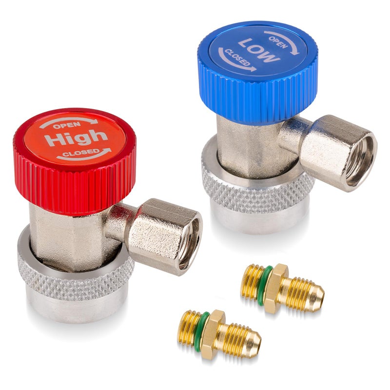 PPKBBEB 2PCS Superior Efficiency R134a Refrigerant Adapter and Hose Fittings Automotive AC HighLow Pressure Couplers for Maintenance and Refill - Image 3