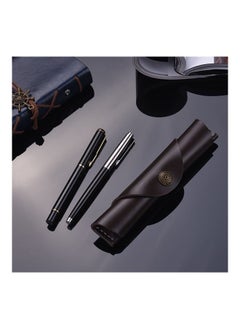 NIBEMINENT Handmade Protector Leather Pen Case Black  - Image 4