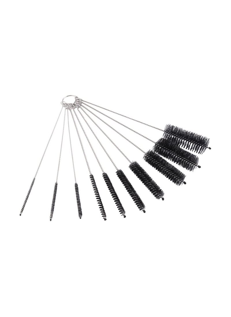 Generic - Baby Bottle and Straws Cleaner Brush Set 10 Pcs Different Sizes With Keyring - Image 1