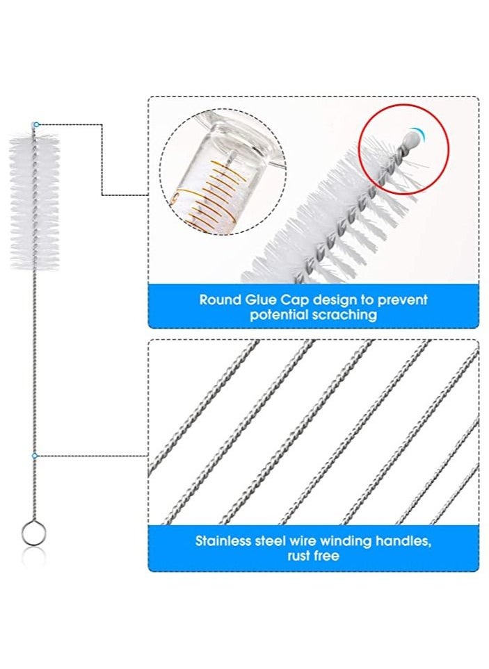 Generic - Baby Bottle and Straws Cleaner Brush Set 10 Pcs Different Sizes With Keyring - Image 1