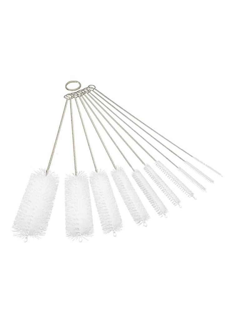 Generic - Baby Bottle and Straws Cleaner Brush Set 10 Pcs Different Sizes With Keyring - Image 1