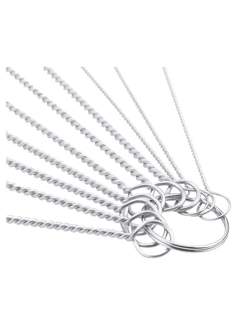 Generic - Baby Bottle and Straws Cleaner Brush Set 10 Pcs Different Sizes With Keyring - Image 1