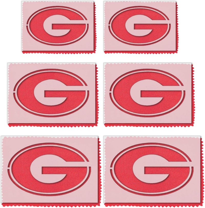 Stencil Stop Georgia Bulldogs Power G Stencil Set – 6 Pack, Two Each in 2, 3, and 4 Inches – Officially Licensed, Reusable Stencils for Face Painting, Scrapbooking, and DIY Crafts – Durable Plastic for Home Decor - Image 1