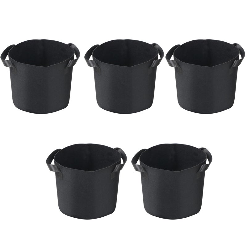 Plant Grow Bags: Thickened Nonwoven Fabric, Root Breathing Design - Reinforced Handles for Easy Transplant, Fabric Garden Bags for Balcony & Home Gardening - Image 1