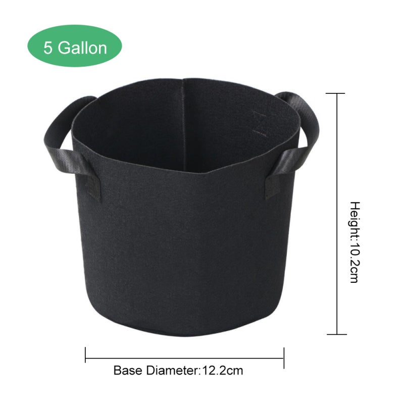 Plant Grow Bags: Thickened Nonwoven Fabric, Root Breathing Design - Reinforced Handles for Easy Transplant, Fabric Garden Bags for Balcony & Home Gardening - Image 2