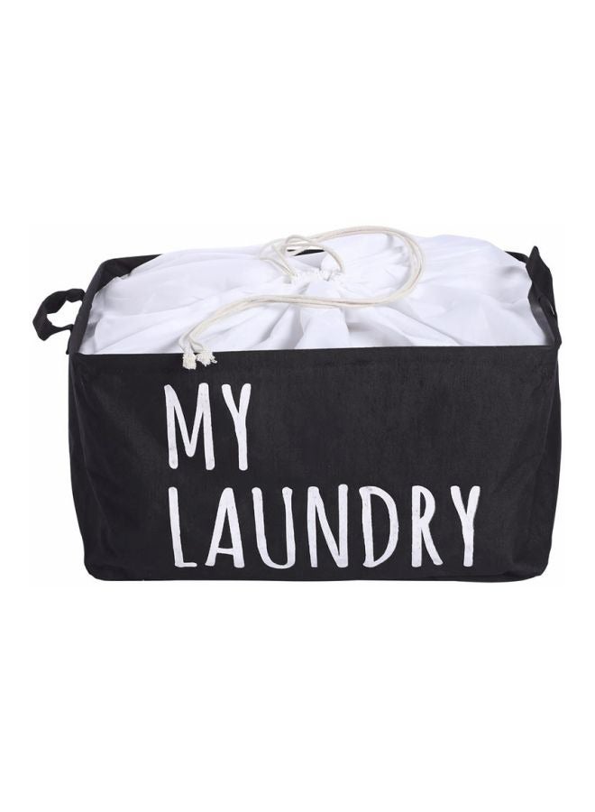 Laundry Storage Bag , Large Waterproof Fabric Storage Basket, Toy And Sundries Storage Bag , Home Dirty Clothes Basket , Black/White 45x30x25cm - Image 1