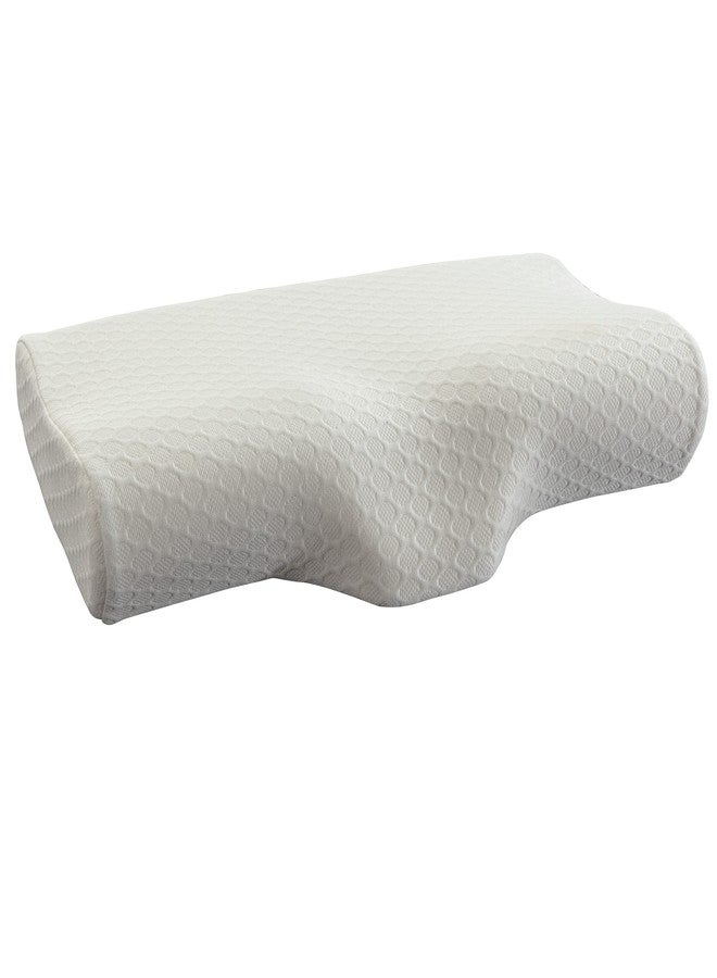 Home-Complete Cervical Memory Foam Neck Washable Cover-Contour Pillows for Side, Back, and Stomach Sleepers, White - Image 1