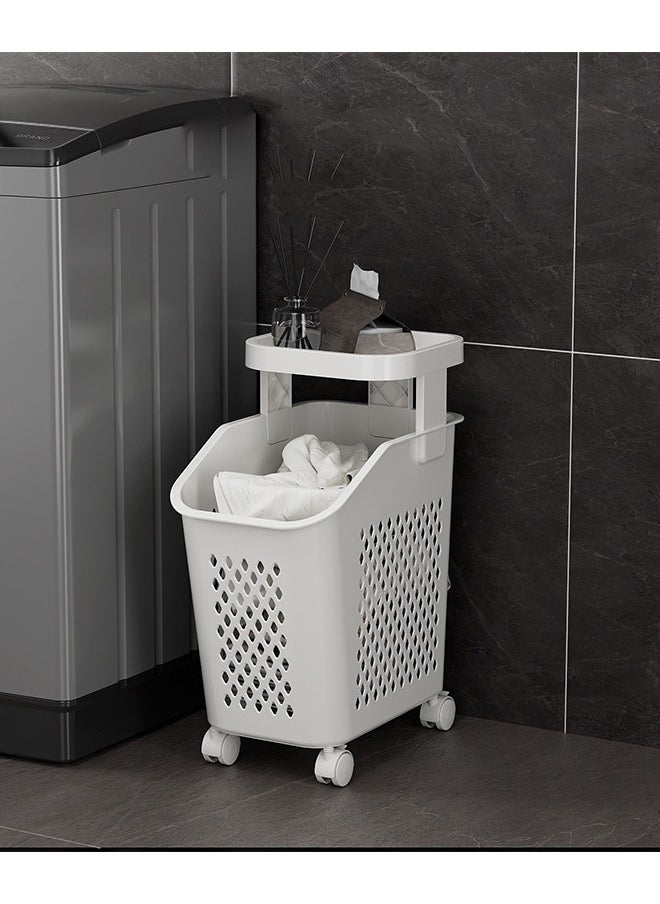 NKX - Modern Single Layer Storage Organizer with Wheels And Storage Table - Image 1