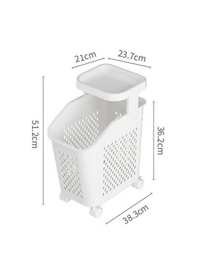 NKX - Modern Single Layer Storage Organizer with Wheels And Storage Table - Image 1