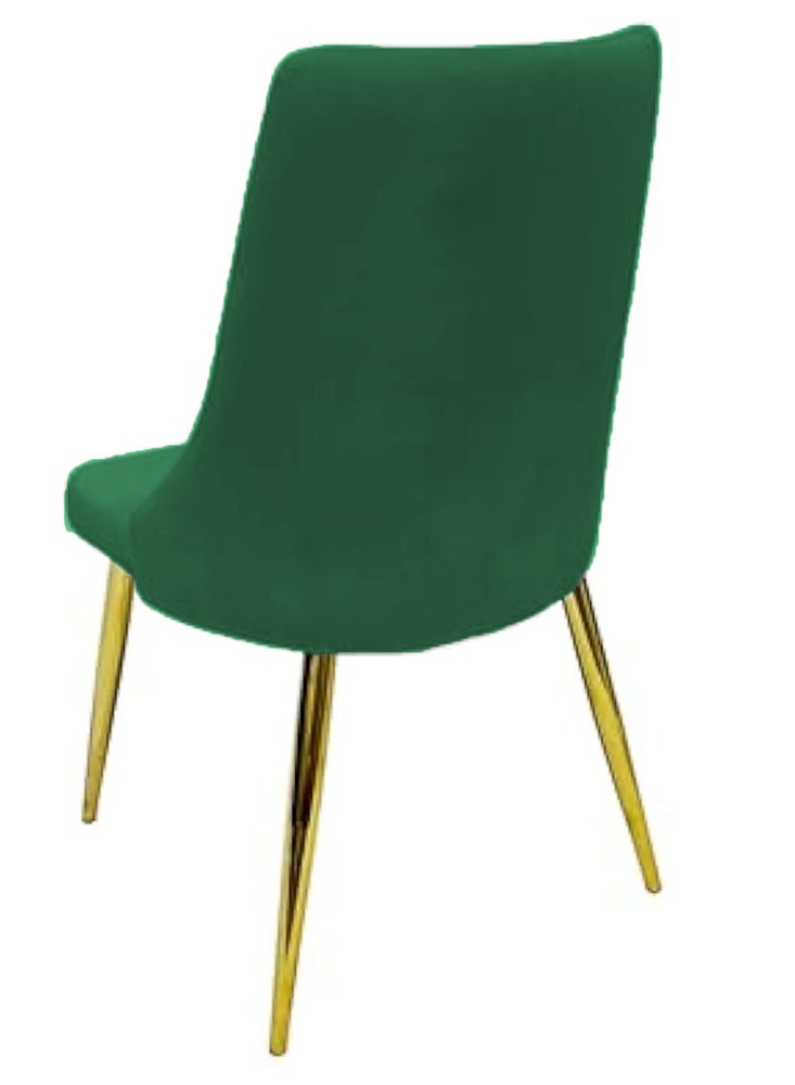 ميبل لديكور المنزل Maple Home Velvet Dining Chair Armless Cushion Comfy Upholstered Living Room Kitchen Furniture Leisure Side Chairs Metal Legs.  - Image 3