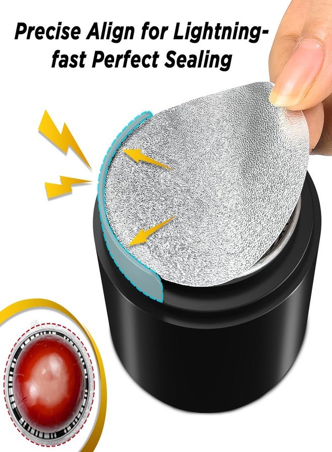 CAPMESSO Reusable Vertuo Pod Refill Kit, Faster Seal Reusable Nespresso Vertuo Pods with Fill & Press Brush,100pcs Aluminum Foil Lids for Refillable Nespresso Pods Vertuo - Image 3