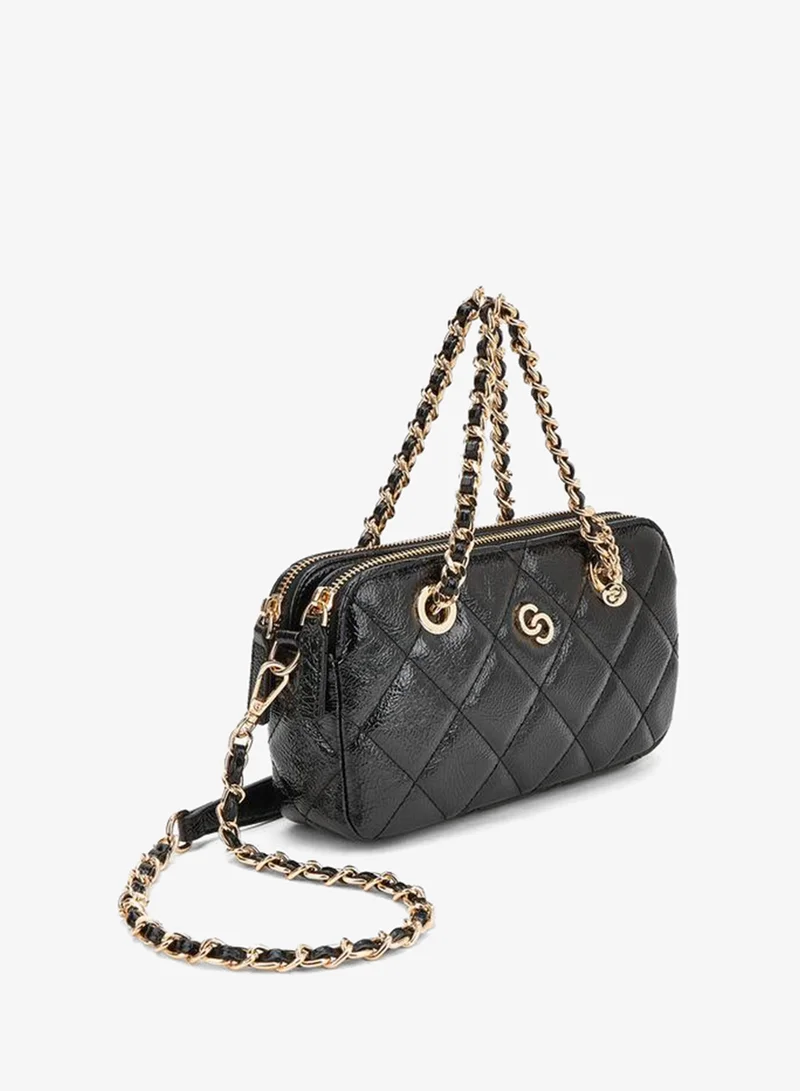 Celeste Quilted Crossbody Bag with Chain Accent Strap