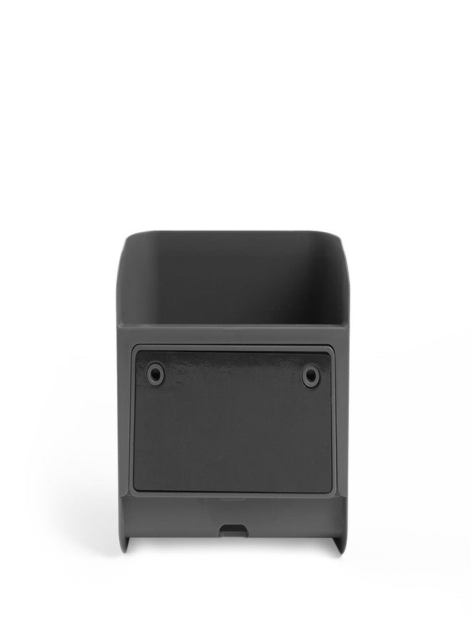 Poppin Magnetic Pen Holder - Office Supplies Storage Cup with 3 Mounting Options (adhesive strips, magnets, or screws), Mounts to Walls, Refrigerators, Lockers (Dark Gray) - Image 4
