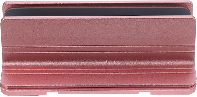 Rose Gold Aluminum Alloy Laptop Stand with Cooling Base Portable Desk Organizer for Home Office - Image 1