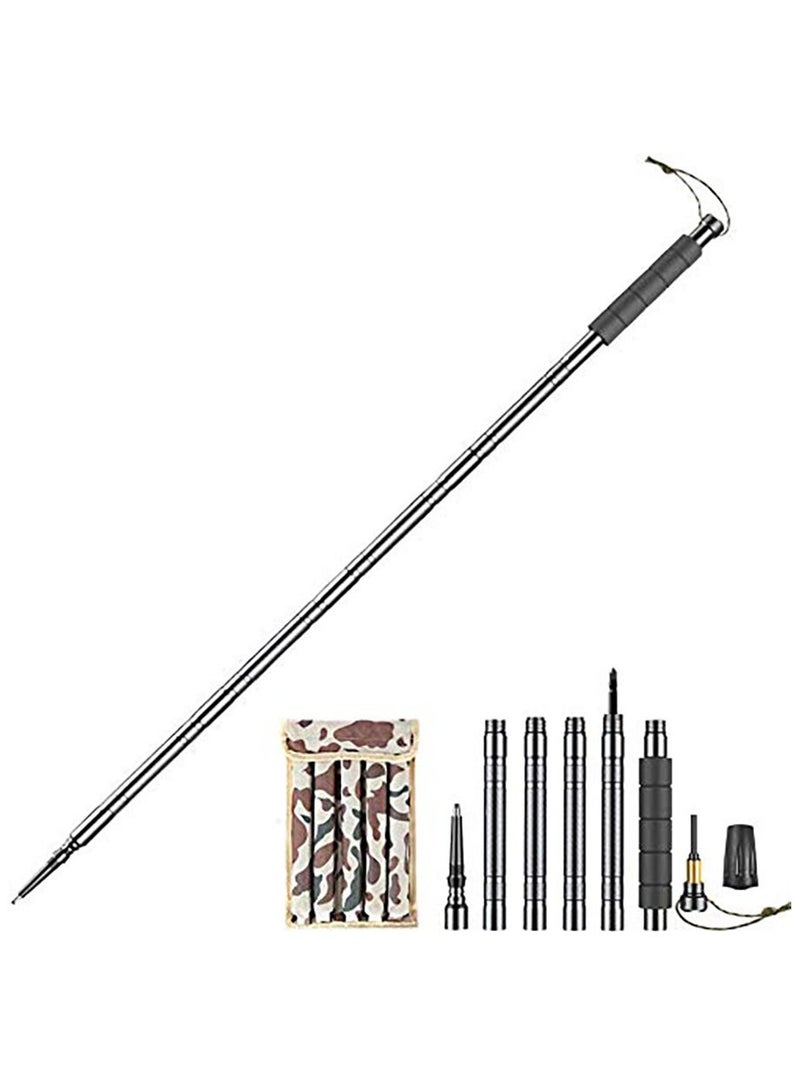 Y&D Detachable Lightweight Aircraft-Grade Aluminum Trekking Poles with Extended Down Grip for Hiking - Image 1