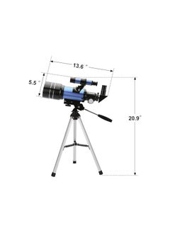 Generic Telescope, 70mm telescopes for Adults Astronomy & Kids & Beginners, 300mm Portable Refractor Travel Telescope (15X-150X) with A Smartphone Adapter& A Wireless Remote, Astronomy Gifts for Kids  - Image 5