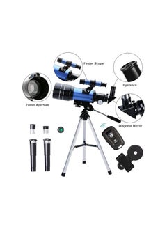Generic Telescope, 70mm telescopes for Adults Astronomy & Kids & Beginners, 300mm Portable Refractor Travel Telescope (15X-150X) with A Smartphone Adapter& A Wireless Remote, Astronomy Gifts for Kids  - Image 2