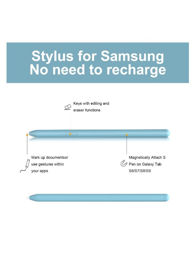 Stylus Pen for Samsung Galaxy Tab S6 Lite/S7 FE /S7+/S8/S8+, Galaxy Note 20, Note 20 Ultra 5G, with 4096 Pressure Sensitivity (Light Blue) - Image 5