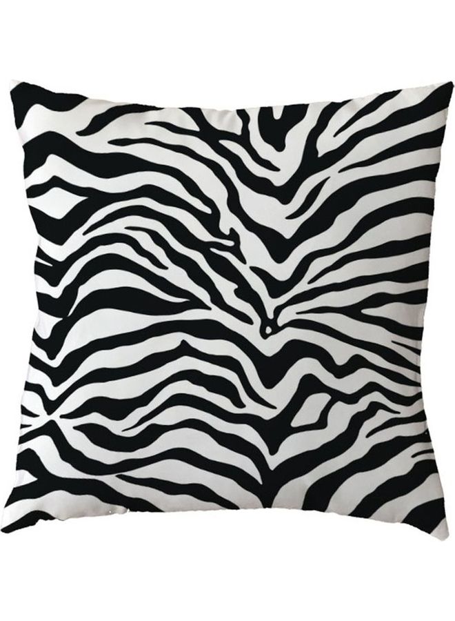 نيبمينينت غطاء وسادة مطبوع أبيض/ أسود 45x45سم