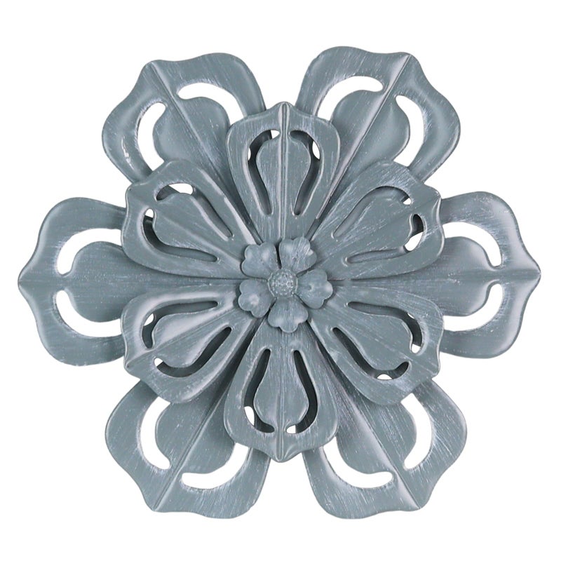 hogardeck Metal Flower Farmhouse Wall Decor 16 Large Floral Metal Blue Wall Art for Indoor Outdoor Boho Wall Decor for Bathroom Living Room Kitchen Bedroom Porch Garden Yard - Image 2