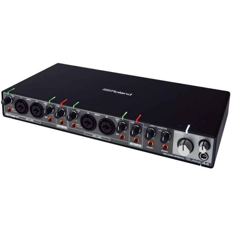 Roland Rubix44 4In4Out USB Audio Interface HighResolution Audio Record with Mics Guitars Keys More Compact Durable Build Compatible with Mac PC iPad Expanded IO Features - Image 2
