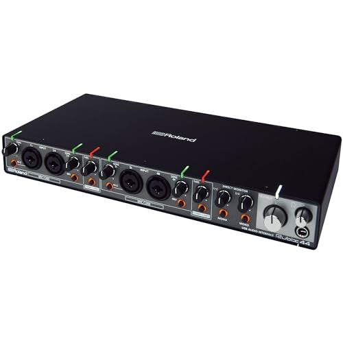 Roland Rubix44 4In4Out USB Audio Interface HighResolution Audio Record with Mics Guitars Keys More Compact Durable Build Compatible with Mac PC iPad Expanded IO Features - Image 1