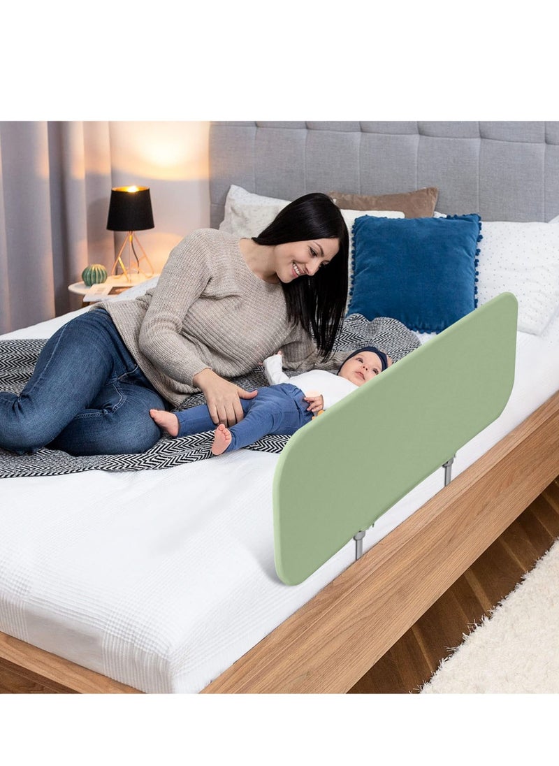 1-Piece Toddler Bed Rails Guard Foldable Portable Crib Rail Guard Baby Bed Rail for Toddlers Elderly with Reinforced Anchor Safety for Cribs, Twin, Double, Full-Size Queen and King Bed