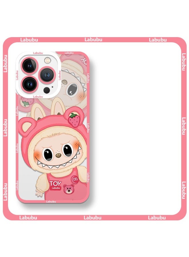 LABUBU Cute labubu Compatible with iPhone Liquid Silicone Case, Full Body Protective Cover, Shockproof, Slim Phone Case for iphone 14
