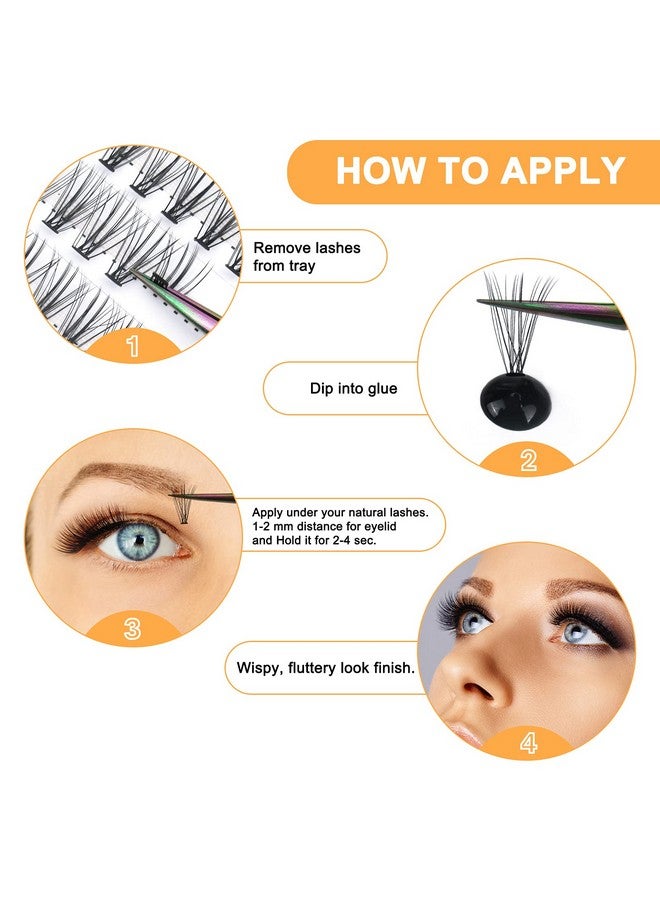 B&qaugen Lash Clusters 30D+40D-D-9-16Mix Lash 280 Clusters False Eyelash 9-16Mix Lash Clusters Extensions Diy Eyelash Extensions At Home (30D+40D,D-9-16Mix) - Image 3